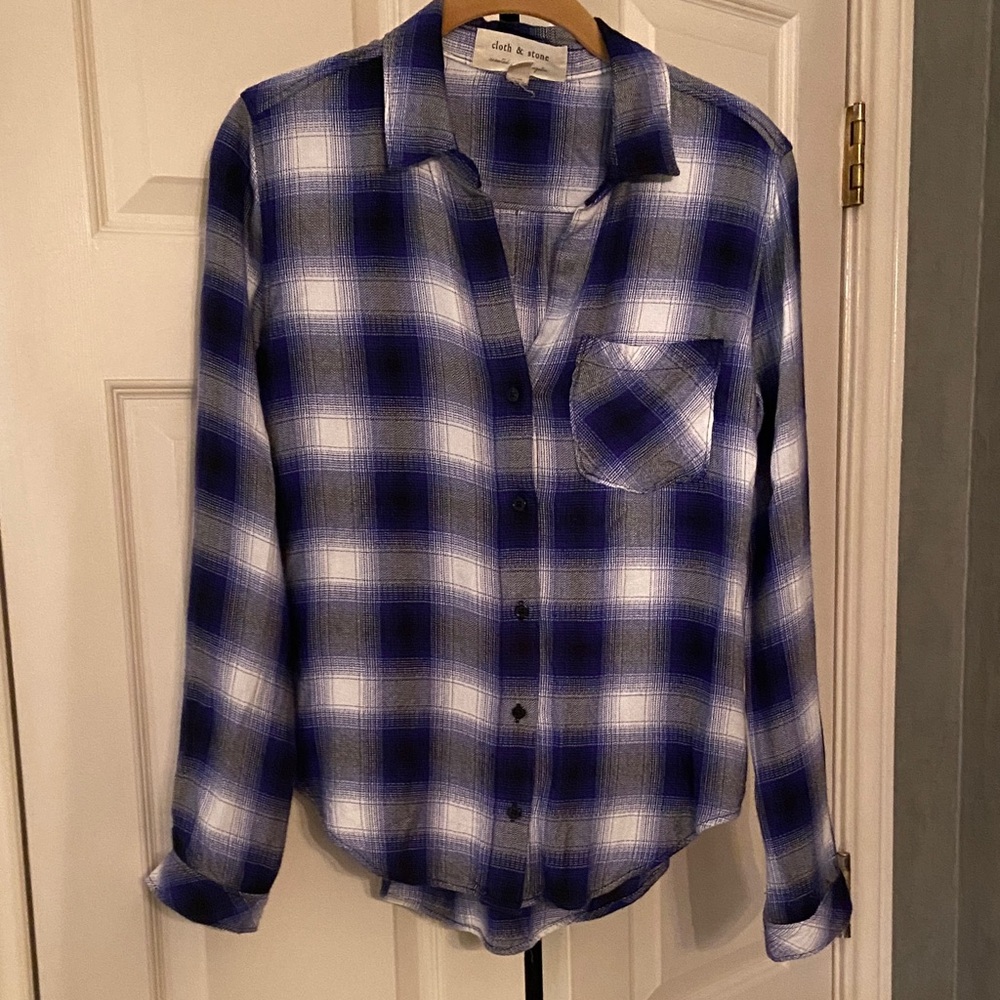 Cloth & Stone Blue Blouse